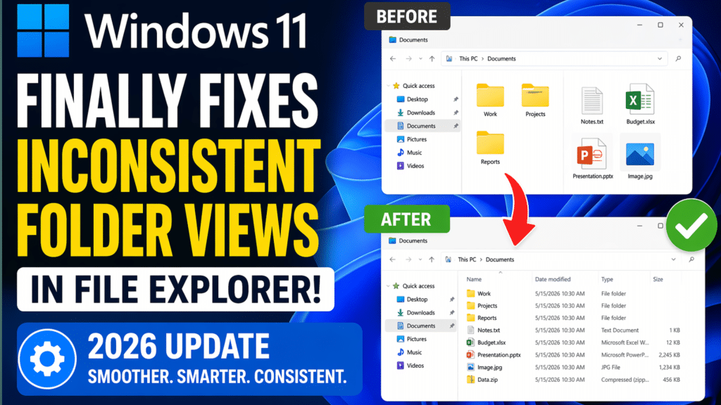 Windows 11 Finally Fixes Inconsistent Folder Views in File Explorer (2026 Update)