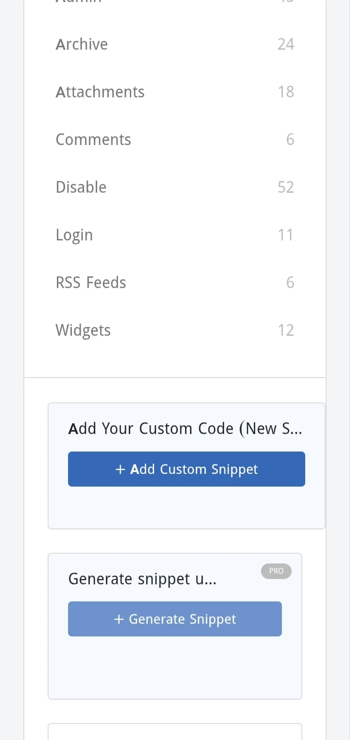 Add snippet code
