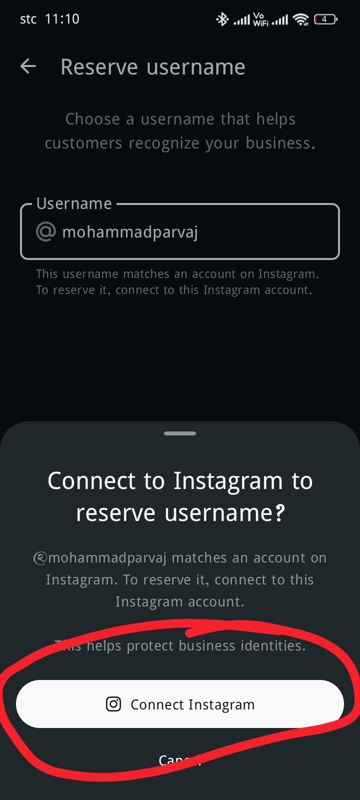 User name change