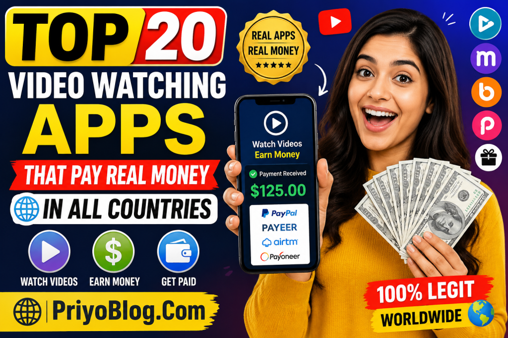 Top 20 Video Watching Apps That Pay Real Money in All Countries Top 20 Video Watching Apps That Pay Real Money in All Countries