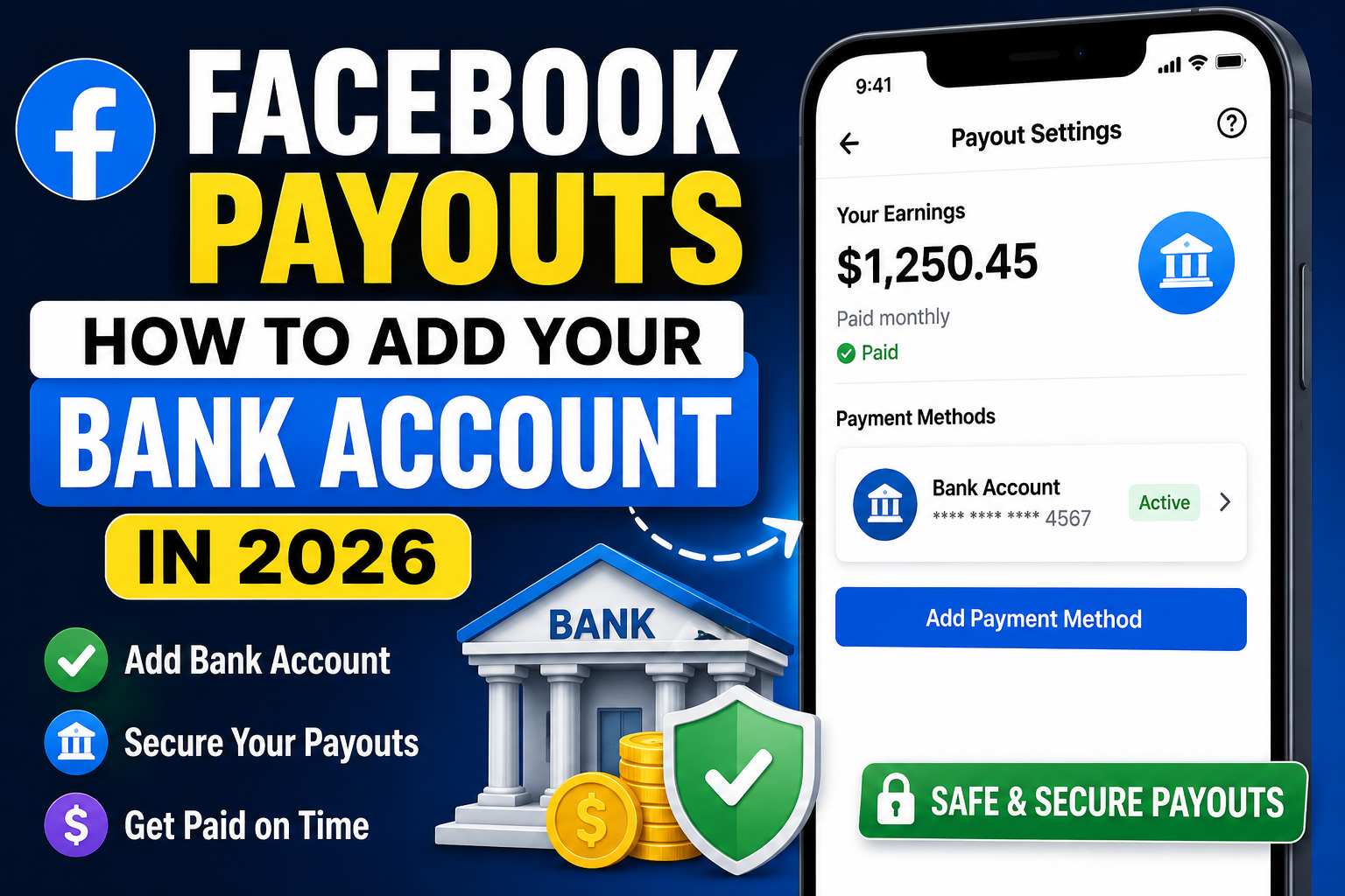 Facebook Payouts for How to Add Your Bank Account in 2026